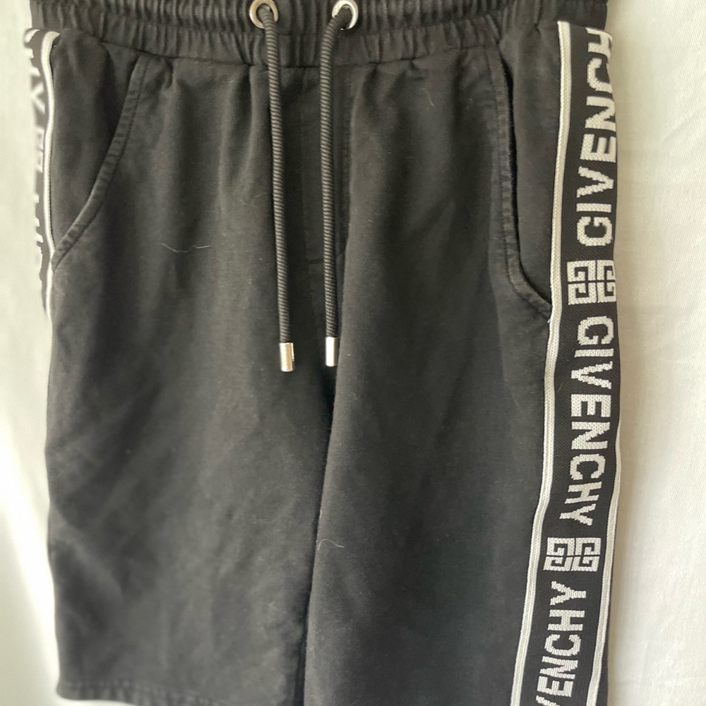Givenchy Paris Side Logo Shorts Black White Kids Size Medium